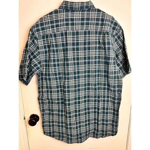 Carhartt Blue Plaid Short-Sleeve Button-Up – Men’s Size Large #0481 - Picture 7 of 10